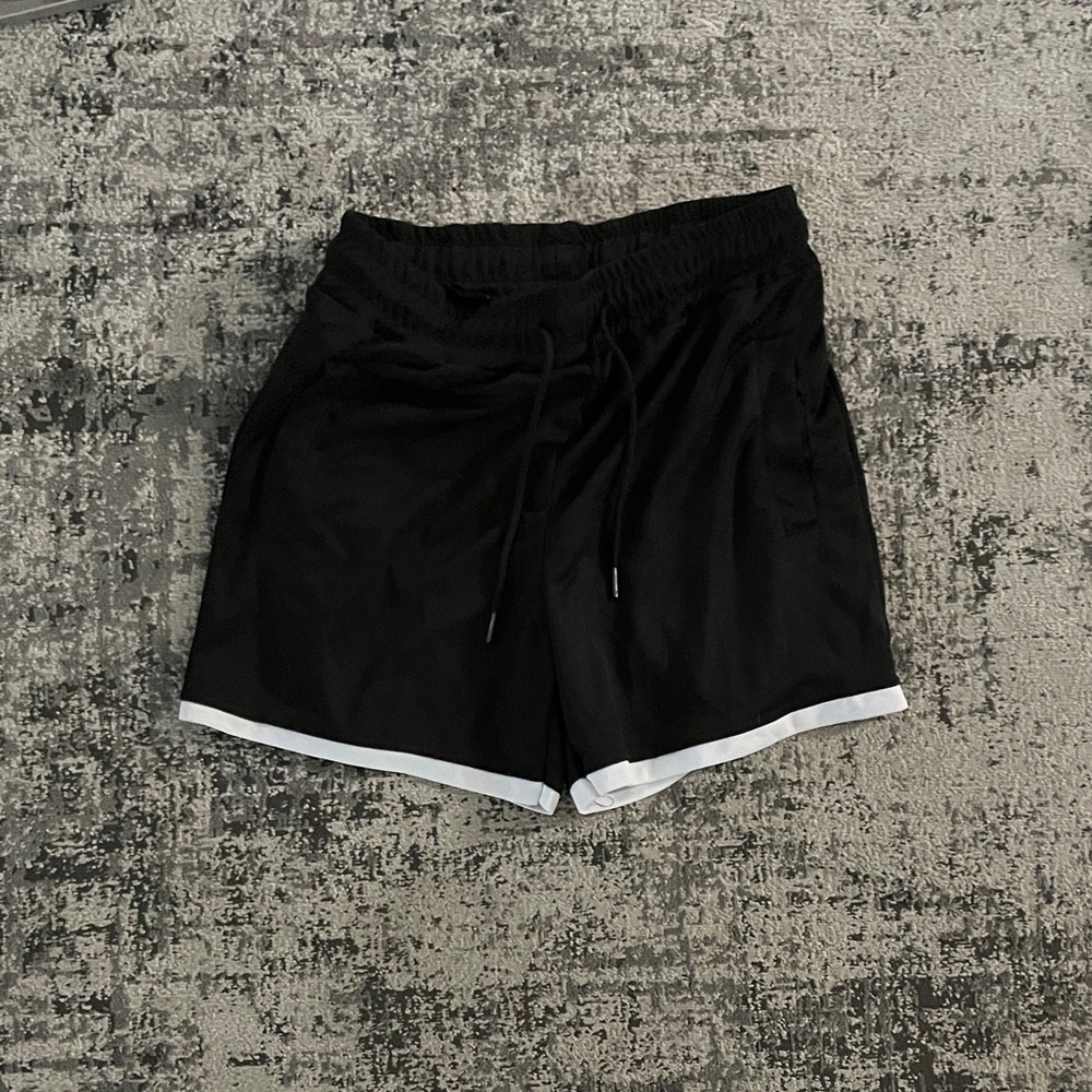 Black Women's Shorts with White Trim